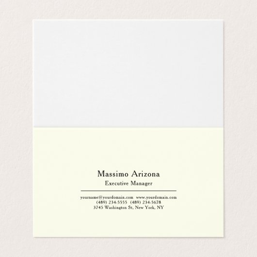 Plain Professional Modern Minimalist 名刺 (外部フラット)