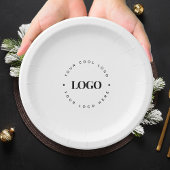 Plain Round Businessロゴ会社イベントミニマリスト ペーパープレート