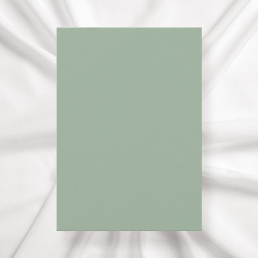 Plain Sage 空白の Green 5" x 7"結婚s 招待状