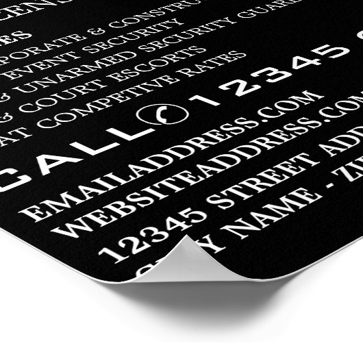 Plain Security Serviceの人事広告 ポスター (角)