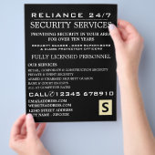 Plain Security Service Personor Advert Flyer チラシ (手)