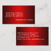 Plain Shades of Redプロフェッショナル名刺 名刺 (正面/裏面)