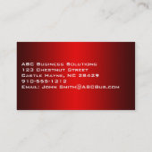 Plain Shades of Redプロフェッショナル名刺 名刺 (裏面)