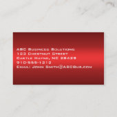 Plain Shades of Redプロフェッショナル名刺 名刺 (裏面)