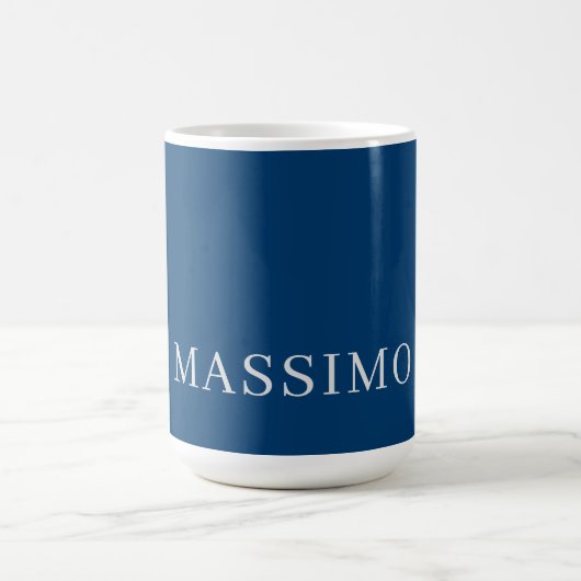 Plain Simple Blue Trendy Minimalist Professional コーヒーマグカップ (中央)
