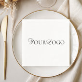 Plain Thin Businessロゴ会社イベントミニマリスト スタンダードカクテルナプキン