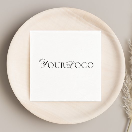 Plain Thin Businessロゴ会社イベントミニマリスト スタンダードカクテルナプキン