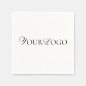 Plain Thin Businessロゴ会社イベントミニマリスト スタンダードカクテルナプキン (正面)