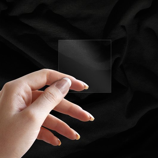 Plain Transparent 2'' Squareのビニール結婚シール シール