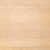 Plain Transparent 5"x7" Arch空白の結婚's アクリル招待状 (正面)