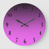 Plain Two Tone Pink ラージ壁時計 (正面)