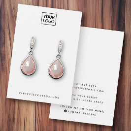 Plain white or any color logo earring display card