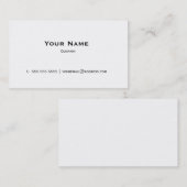 plain White Personal or Company名刺 名刺 (正面/裏面)