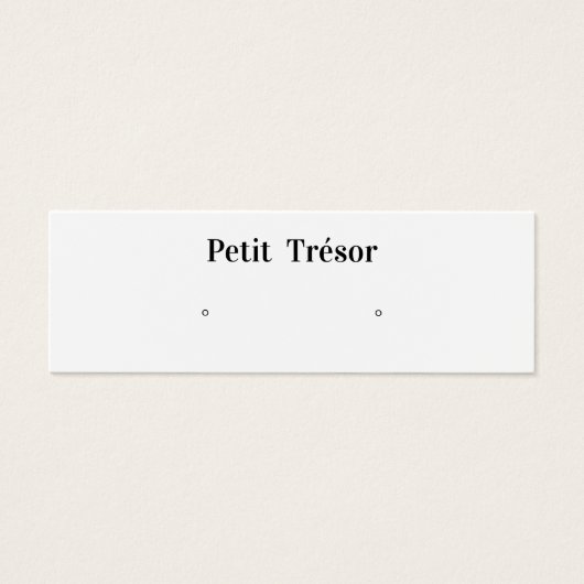 Plain White Stud Earring Display (正面)