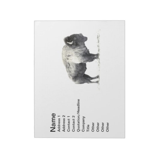 Plains Bison ノートパッド (回転)