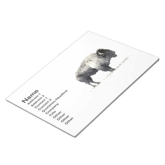 Plains Bison ノートパッド (アングル)