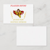PLAISIR INFINI Je suis ton super héros 名刺 (正面/裏面)