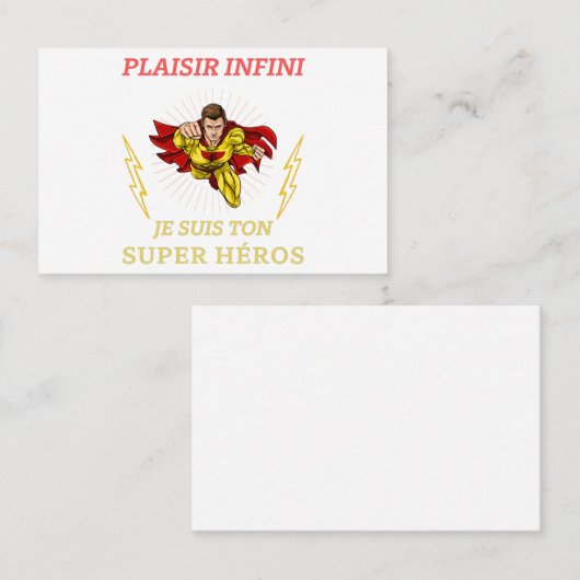 PLAISIR INFINI Je suis ton super héros 名刺 (正面/裏面)