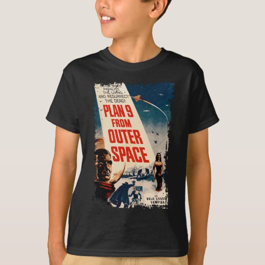 Plan 9 From Outer SpaceヴィンテージSci Fi Tシャツ (正面)