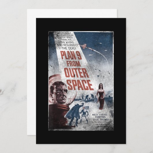 PLAN 9 FROM OUTER SPACE映画ポスターヴィンテージ映画 セーブザデート (正面/裏面)