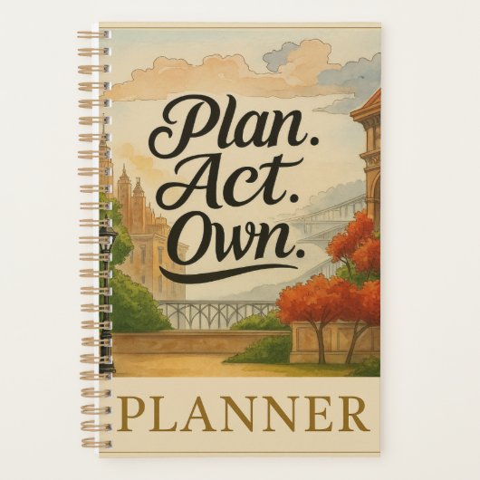 PLAN. ACT. OWN.” A Spirit-Wired™  プランナー手帳 (正面)