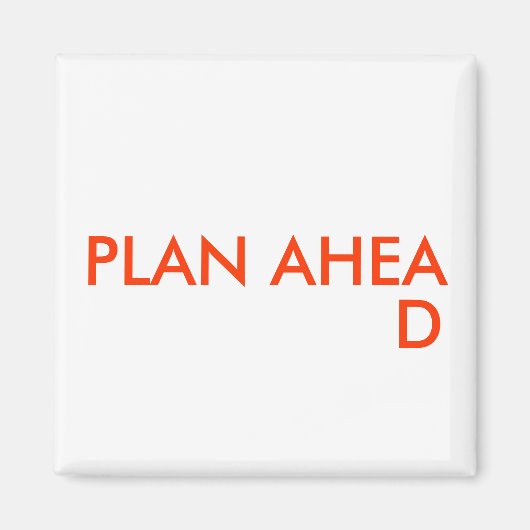 PLAN AHEAD – マグネット (正面)