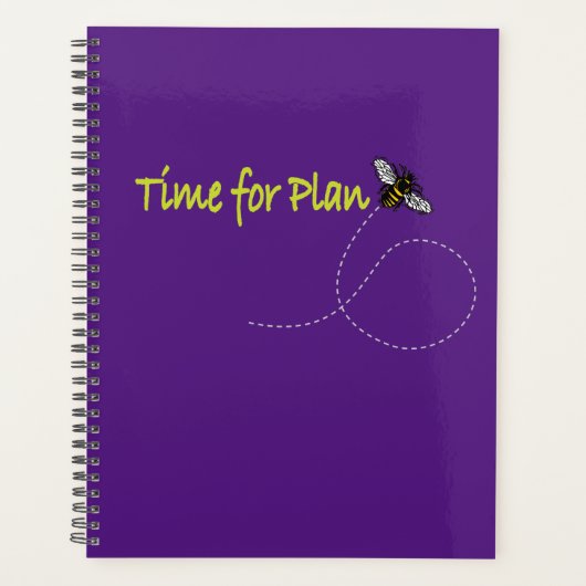 Plan Bee Purple BGの時間 プランナー手帳 (正面)
