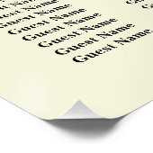 Plan de table de mariage 12 - Motif floral crème ポスター (コーナー)