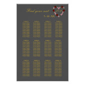Plan de table de mariage gris 12 tables ポスター (正面)