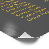 Plan de table de mariage gris 12 tables ポスター (コーナー)