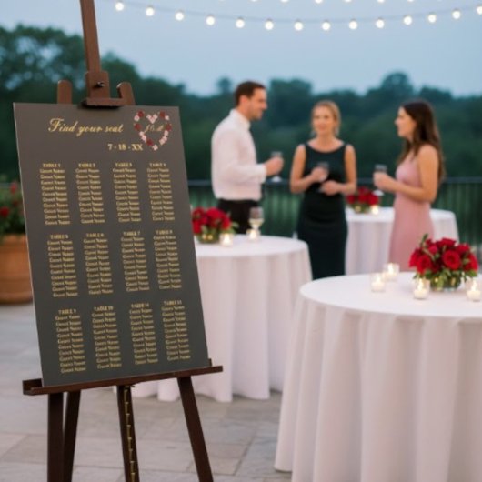 Plan de table de mariage gris 12 tables ポスター