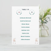 Plan de Table Individuel Chic – Harmony Journey 招待状 (スタンド正面)