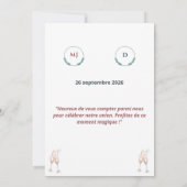 Plan de Table Individuel Chic – Harmony Journey 招待状 (裏面)