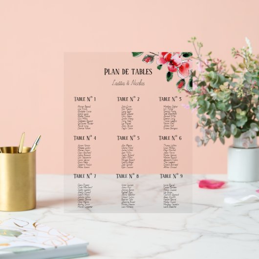 Plan de tables アクリルサイン (ウェディング)
