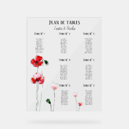 Plan de tables "Coquelicots" アクリルサイン