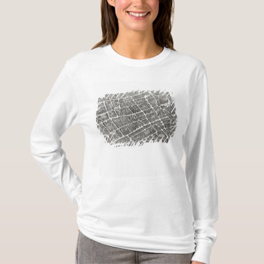 「Plan de Turgot'として知られているパリの計画 Tシャツ (正面)