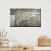 Plan Directur de la Ville des Cayes, 1789 ポスター (キッチン)