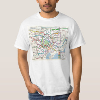 Plan du métro de TOKYO Tシャツ