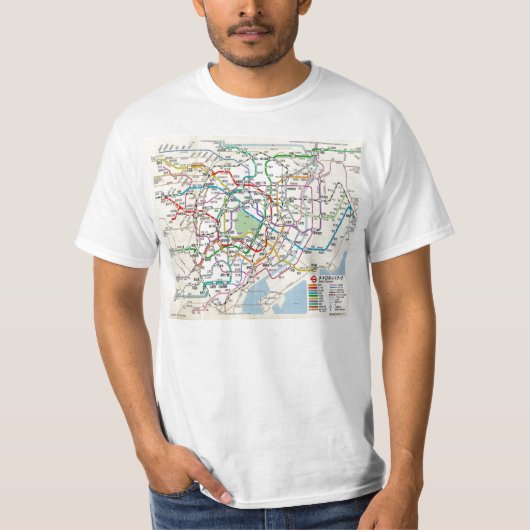 Plan du métro de TOKYO Tシャツ (正面)