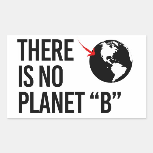 Plan(et) B はない 長方形シール (正面)