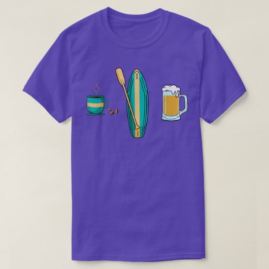 PLAN FOR TODAY COFFEE PADDLE BOARD BEER SUP Paddle Tシャツ (デザイン正面)