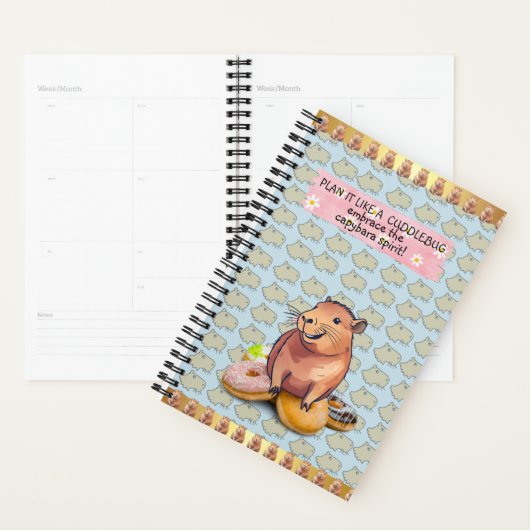 Plan It Like a Cuddlebug: Embrace the Capybara Spi プランナー手帳 (ディスプレー)