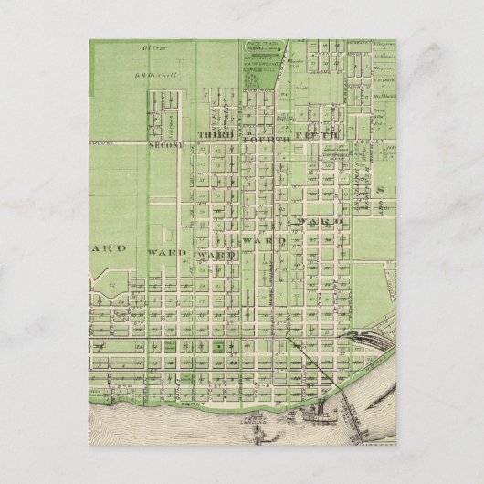 Plan of Davenport, Scott County, Iowa州 ポストカード (正面)
