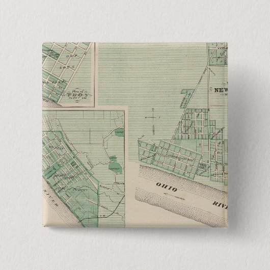 Plan of Newburga, Warrick Co with Boonville（Warric 缶バッジ (正面)