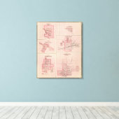 Plan of Portland, Jay Co, Ind with Camden キャンバスプリント (インサイチュ (ウッドフロア))