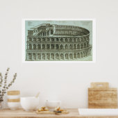 Plan of the Theater of Marcelus，ローマ， 1558 (engr) ポスター (キッチン)