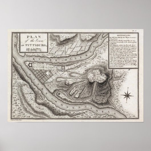 Plan of the Town of Pittsburg ポスター (正面)