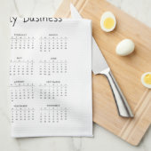 Plan your year in style with this 2026 calendar キッチンタオル (四つ折り)