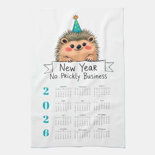 Plan your year in style with this 2026 calendar キッチンタオル (縦)