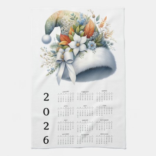 Plan your year in style with this 2026 calendar キッチンタオル (縦)